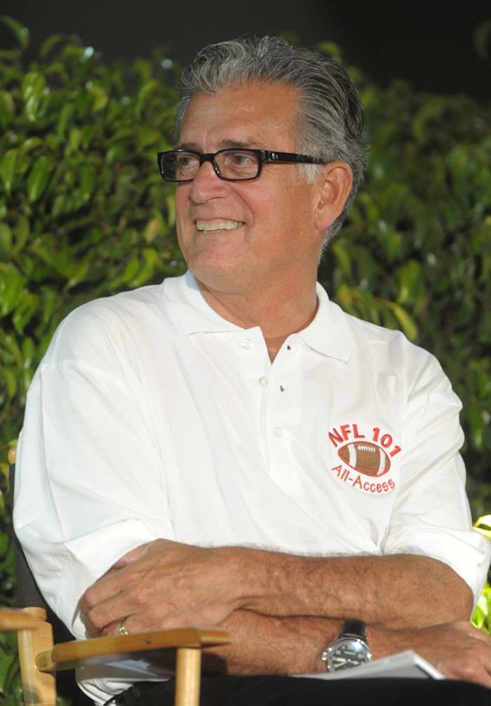 Jul 18, 2011; Los Angeles, CA, USA; Fox Sports NFL rules analyst Mike Pereira at 2011 NFL 101 All-Access at the Los Angeles Memorial Coliseum. Mandatory Credit: Kirby Lee/Image of Sport-USA TODAY Sports